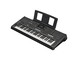 Diagonal side view of the PSR-I510 with music rest