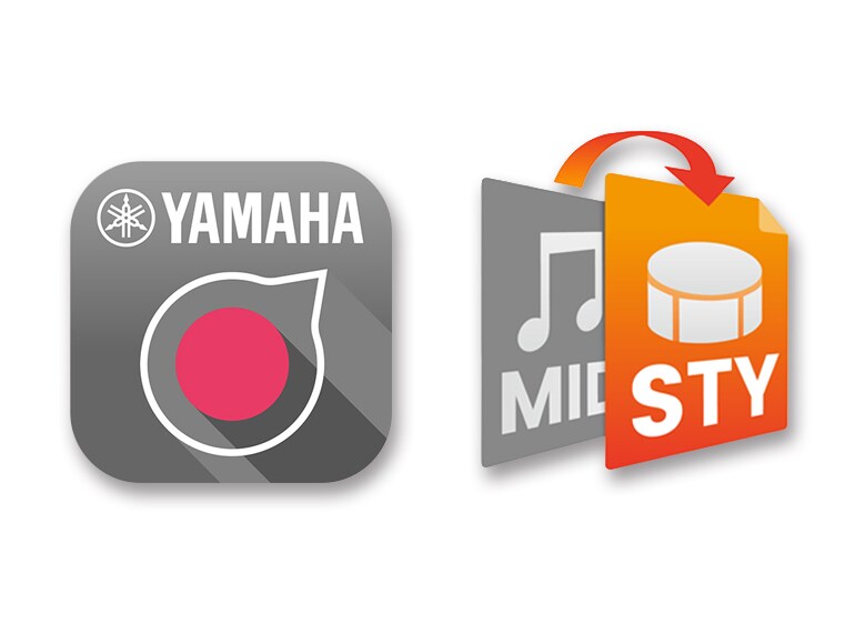 Rec'n'Share and MIDI Song to Style app icons