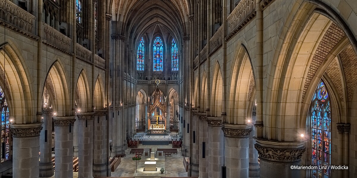 Inside of Mariendom in Linz