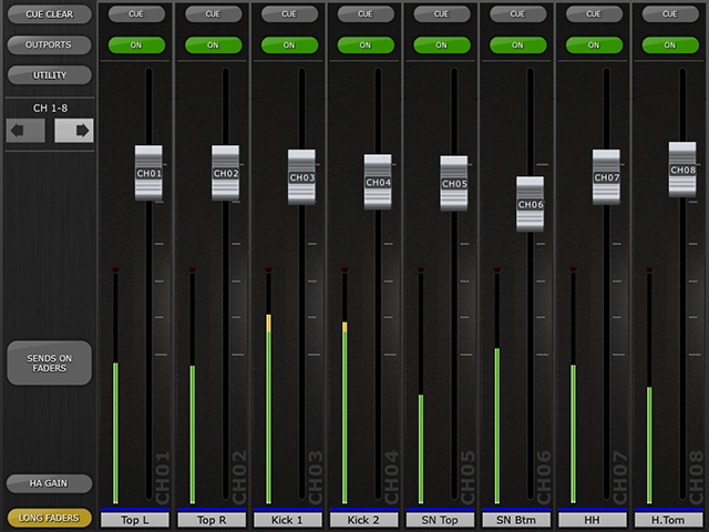 Main Window (Long Faders)